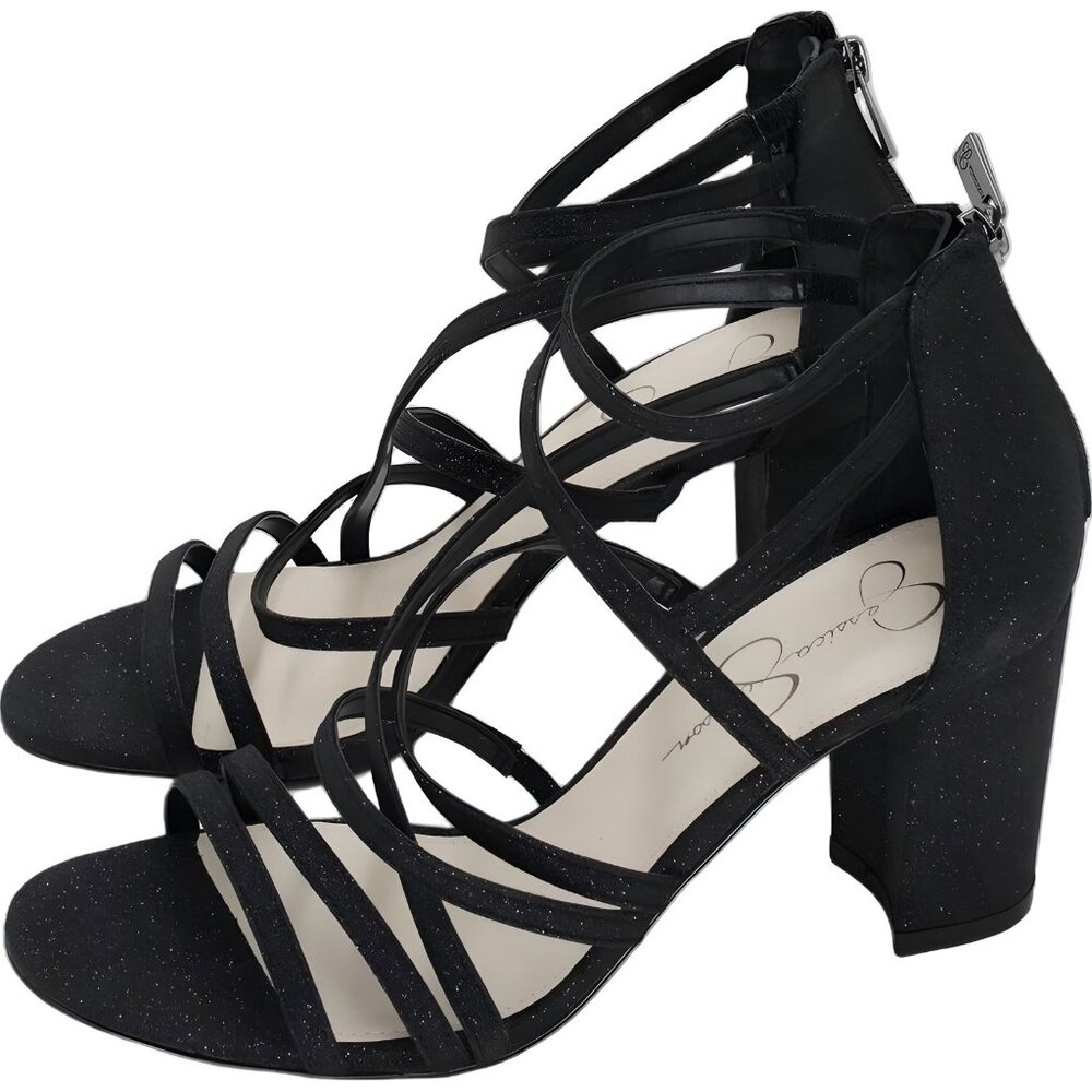 Jessica Simpson Stassey Strappy Block Heel Sandal Black Women's US 9.5 - Picture 2 of 6